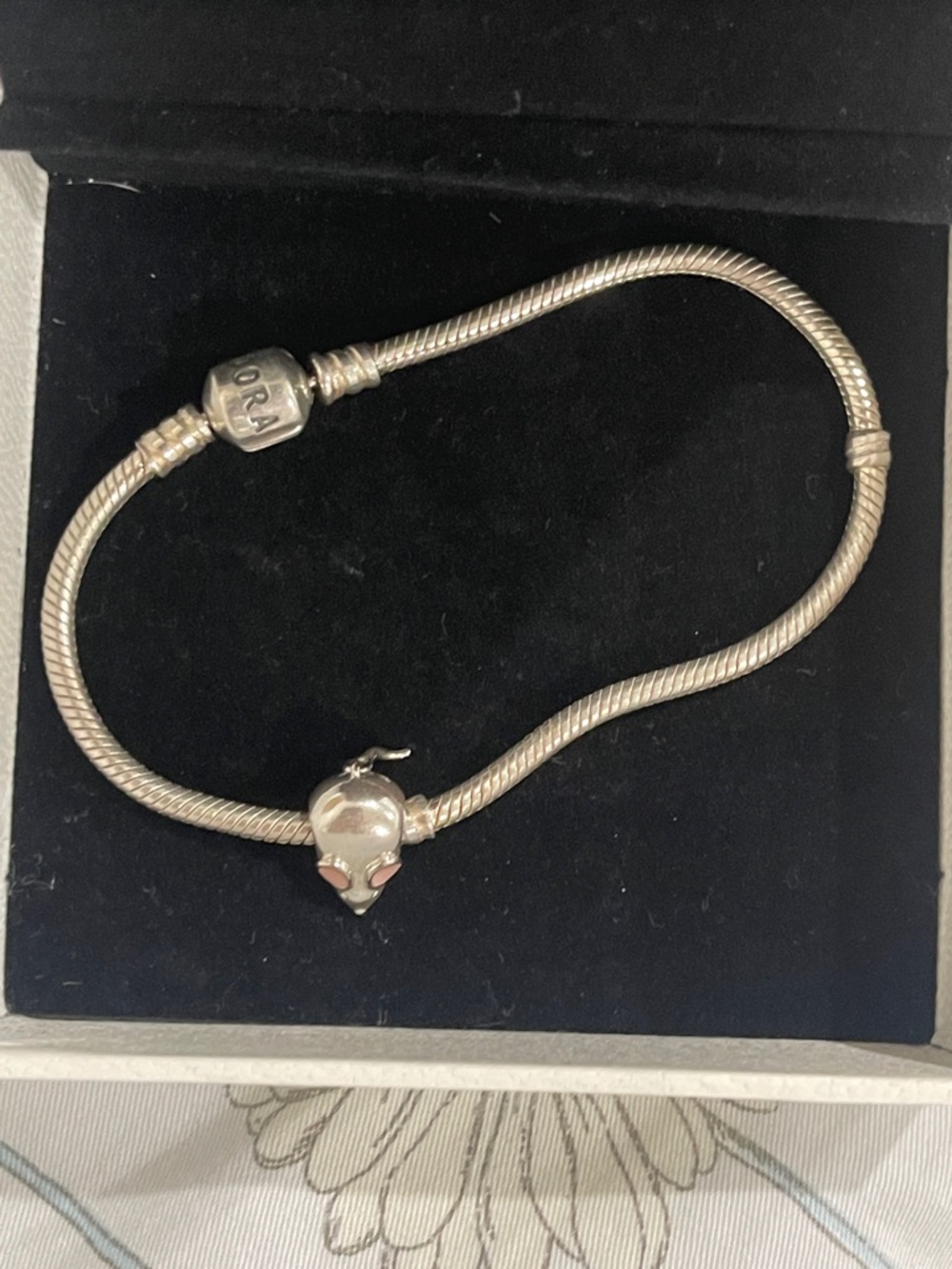 Pandora Bracelet with Mouse Charm Rare